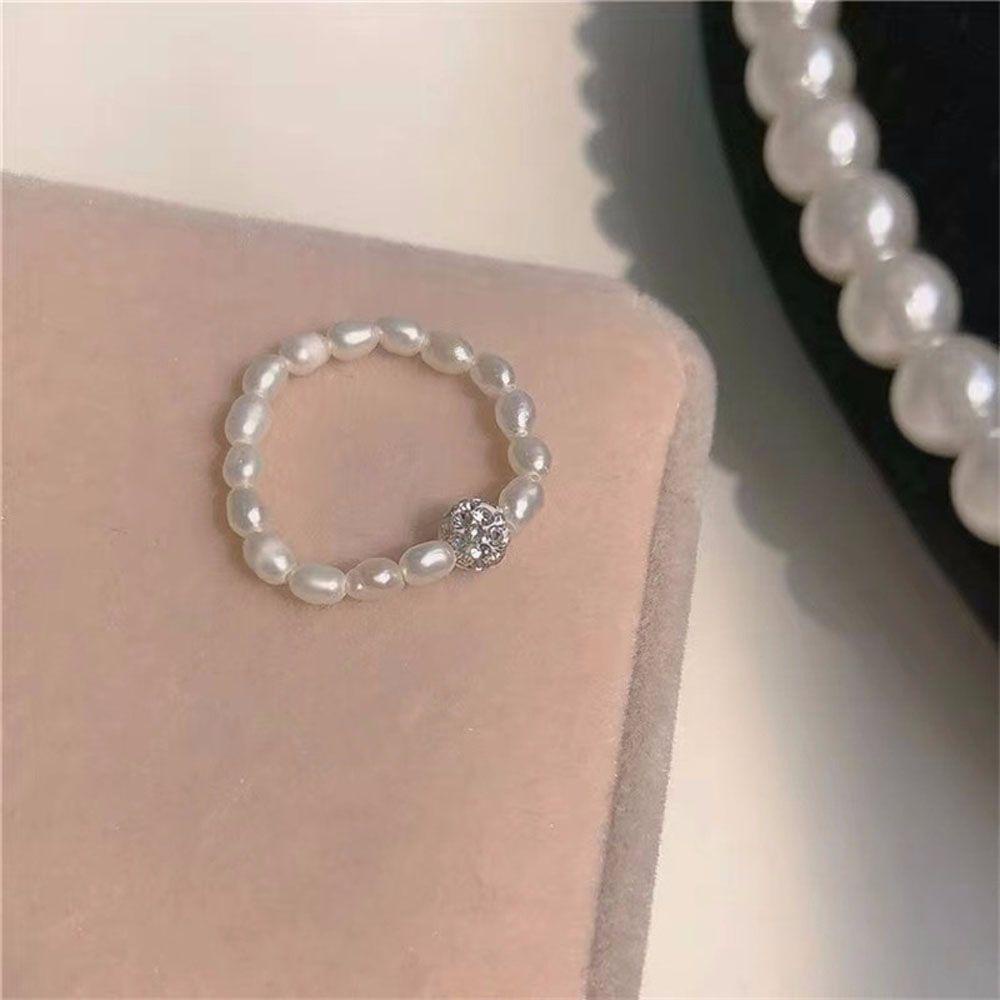 FORBETTER (MớI) Nhẫn Handmade ĐíNh HạT NgọC Trai Giả Xinh X