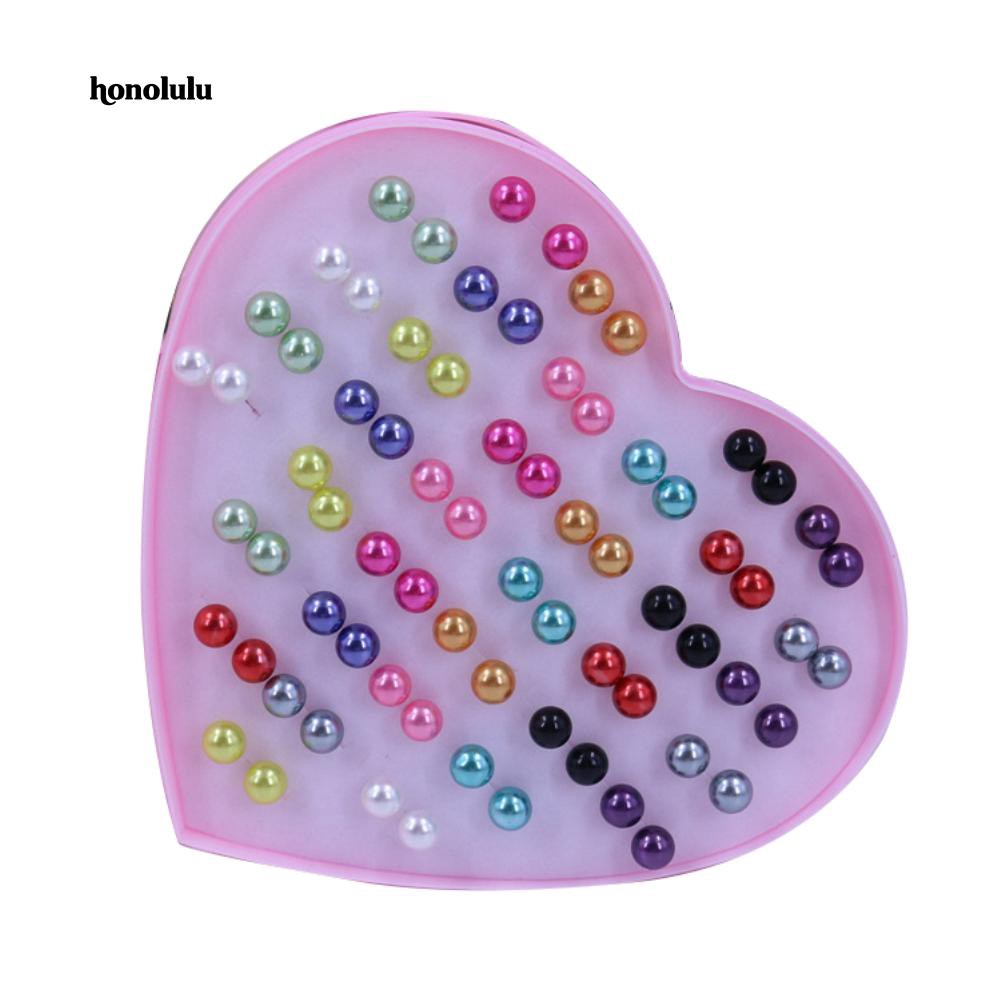 Set 36 Đôi Bông Tai HạT NgọC Trai Giả NhiềU MàU SắC Dễ Thương