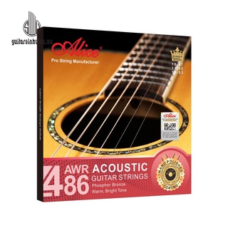 Dây đàn guitar acoustic alice awr486 chính hãng - dây đàn phủ nano cao cấp - dây alice chính hãng