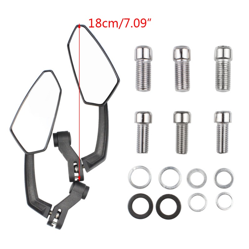 Bộ 2 Gương Chiếu Hậu Xoay Được Gắn Tay Lái Xe Máy Chống Điểm Mù EDB * 2x