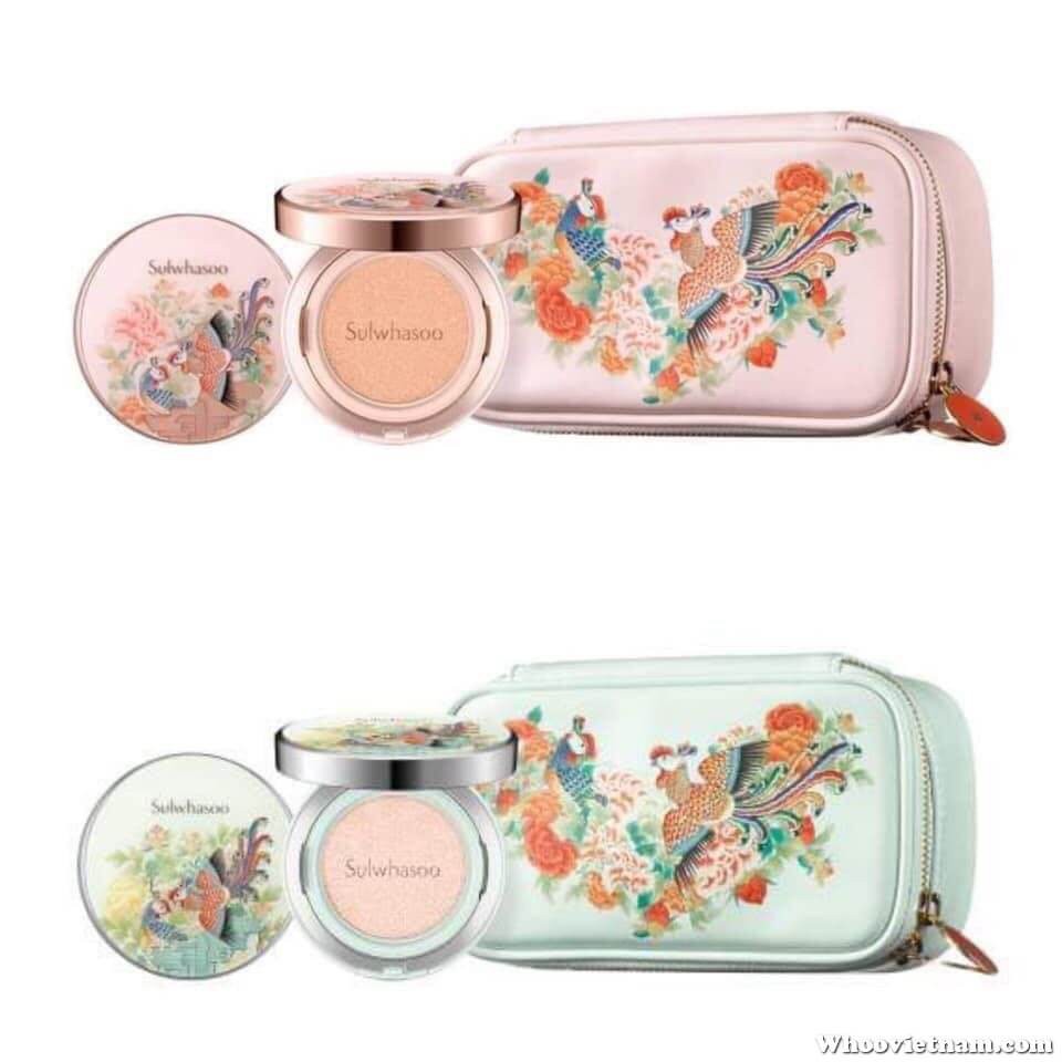 Phấn nước phượng hoàng cushion sulwhasoo bản giới hạn dùng cho mọi loại da màu Xanh kèm lõi refill | BigBuy360 - bigbuy360.vn