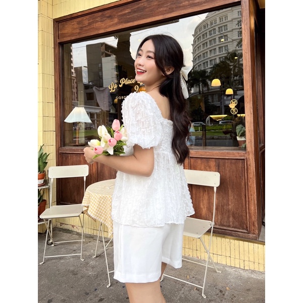 ZIEL Áo babydoll phong cách tiểu thư | Mia Top
