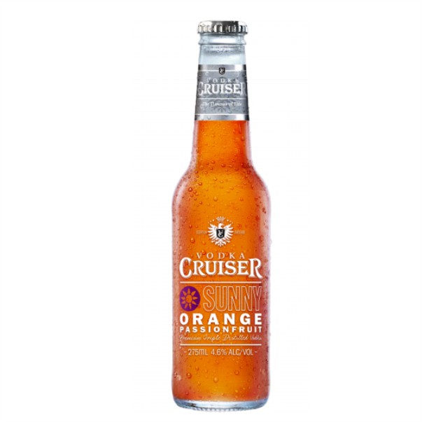 Vodka Cruiser Sunny Orange 4,6% – Chai 275ml – Thùng 24 chai