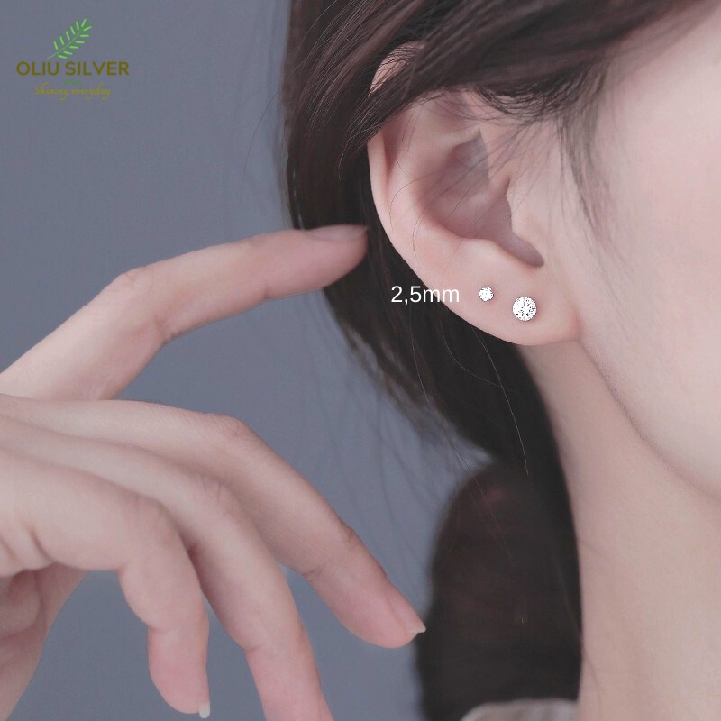 Bông Tai Bạc S925 Mini Bling Dots Xinh Xắn | Khuyên Tai Nữ Trang Sức Bạc Thời Trang