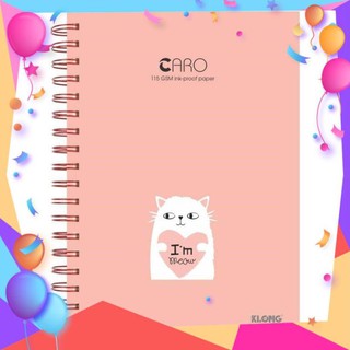[Sổ lò xo đẹp xinh ] Sổ KLONG Caro lò xo kép B5- 200 trang; MS: 297