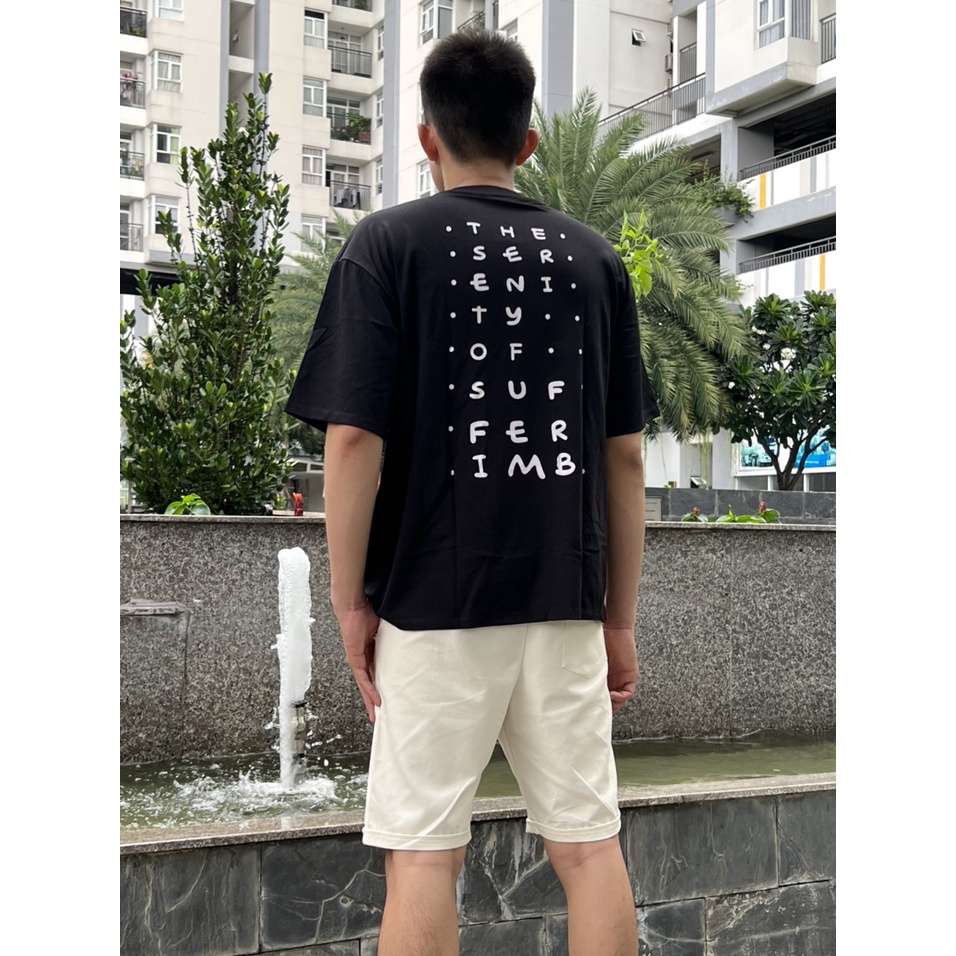 Áo thun tay lỡ Attentions, áo phông cotton nam nữ 1hit_unisex
