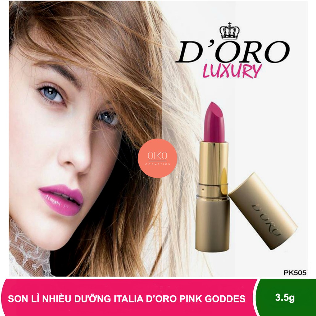 Son lì nhiều dưỡng D'oro Lipstick 3.5g màu Hồng Cánh Sen - PK505