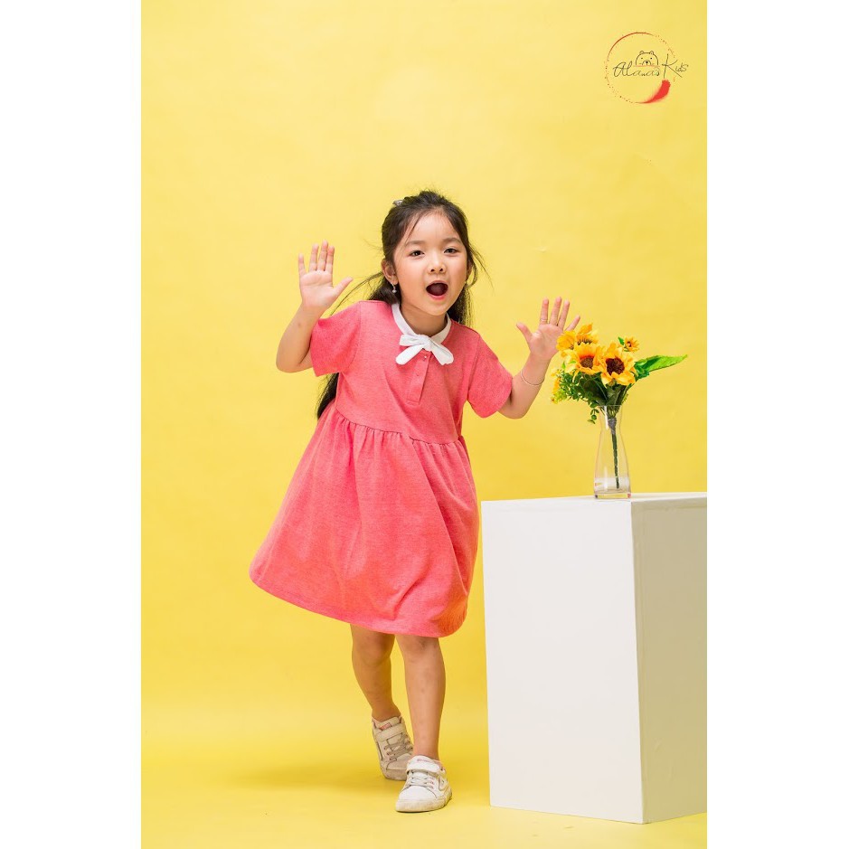 [HÀNG THIẾT KẾ[ Váy Đầm Bé Gái Phối Cổ Thời Trang Trẻ Em Cao Cấp