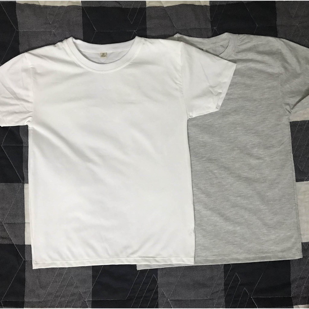 COMBO 2 ÁO THUN TRẺ EM MỊN THOÁNG MÁT(TRẮNG - XÁM)