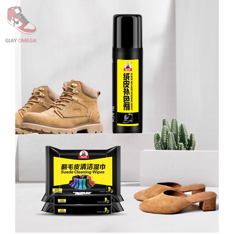 Khăn vệ sinh giày da lộn Suede Cleaning Wipes đa năng
