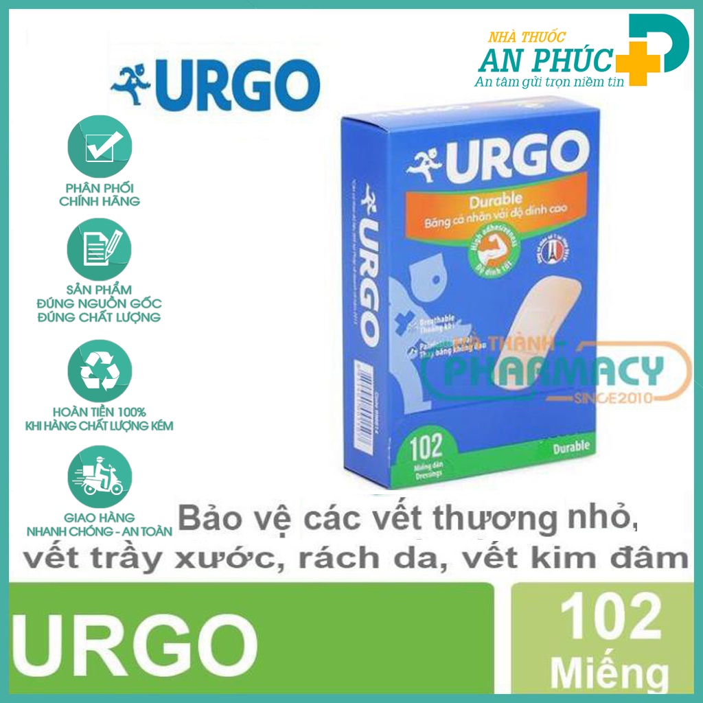 Urgo Durable - Miếng nhỏ ( Hộp 102 miếng )