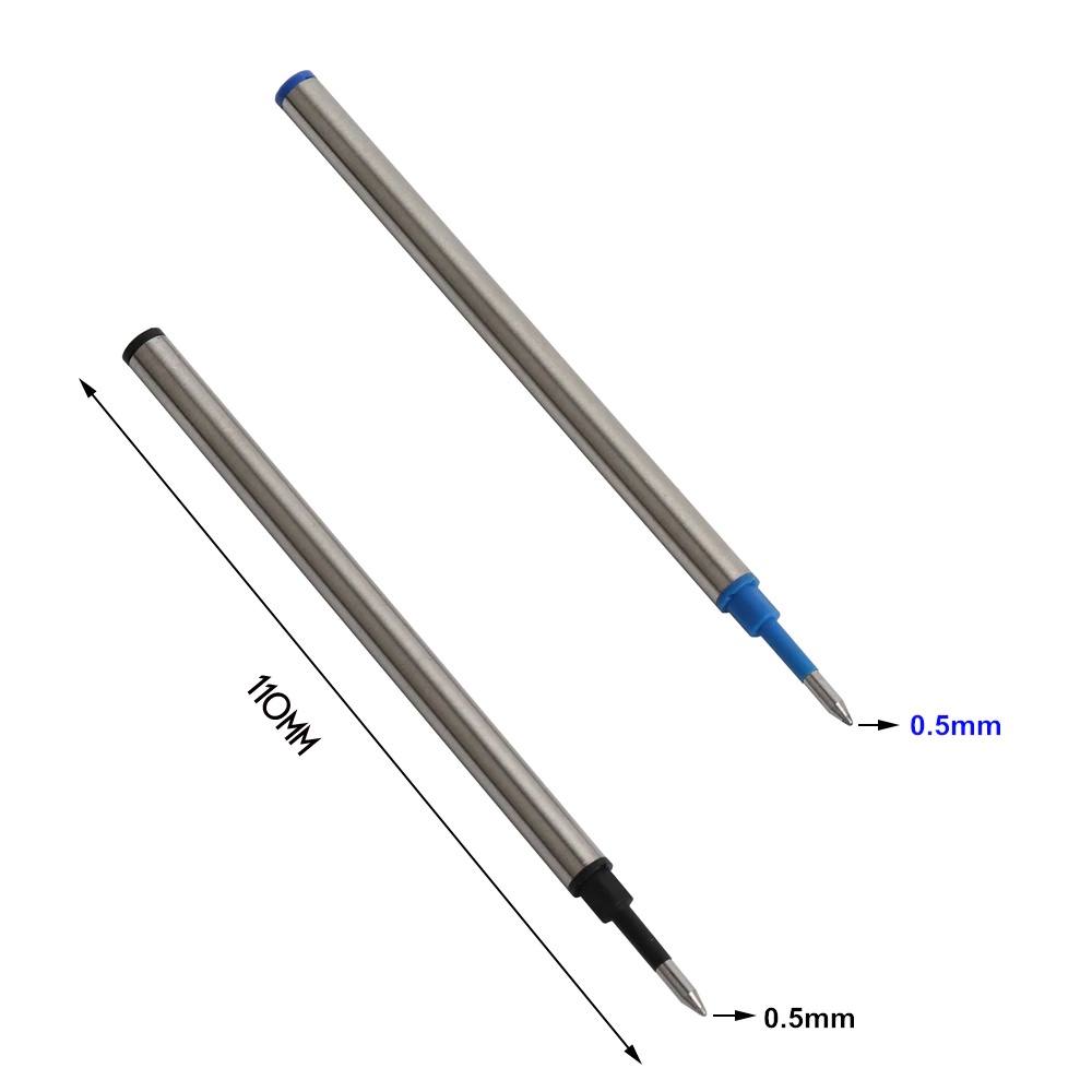 Combo 10 Ruột bút bi, ngòi bút ký cây viết 0.5mm Minh House, vuông dòng Parker