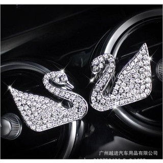 SET 2 thiên nga cài cửa gió xe ô tô kèm tinh dầu thơm cao cấp- Trang trí xe hơi