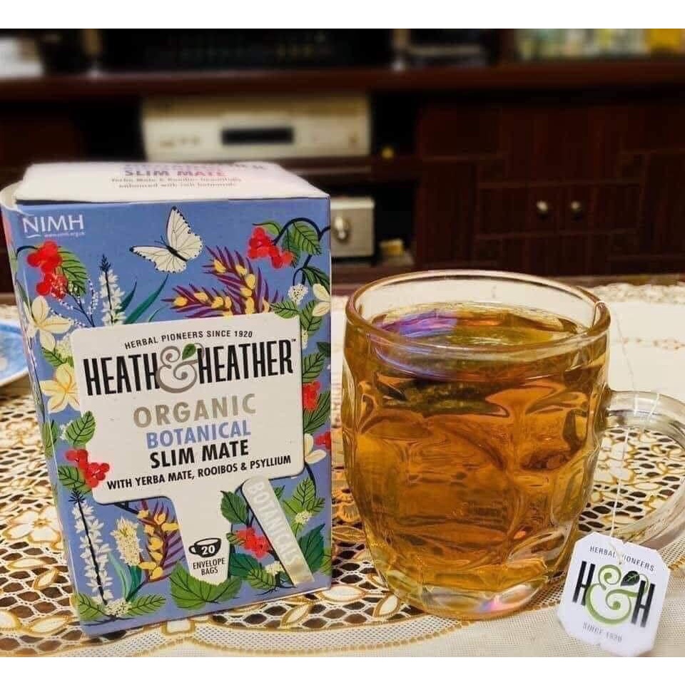 Trà thảo mộc hữu cơ Heat &amp; Heather Green Tea hộp 20 gói