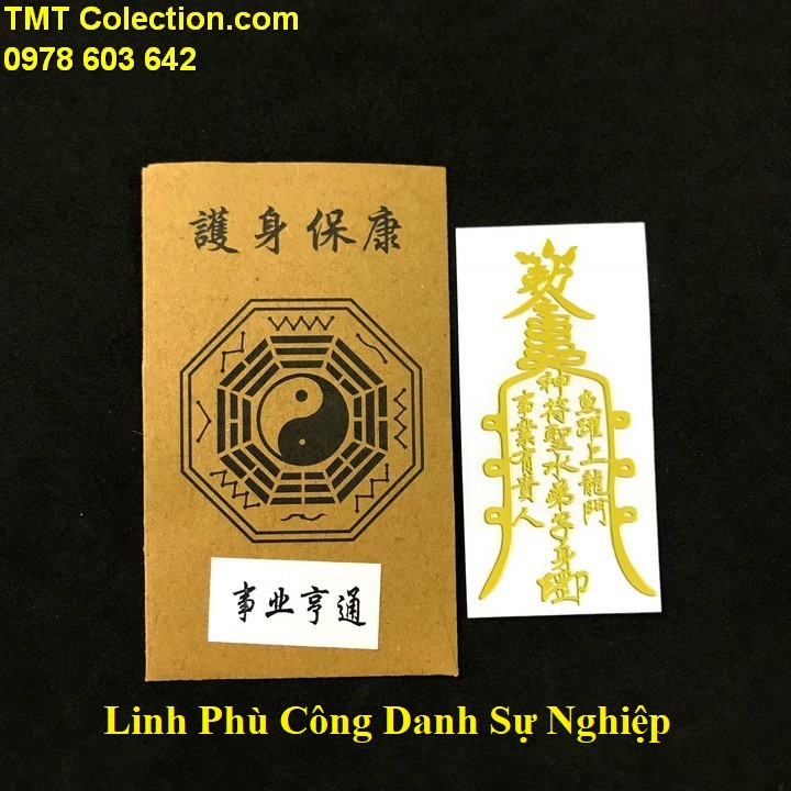 Linh Phù Công Danh Sự Nghiệp; dán điện thoại, laptop, xe máy, xe hơi, bàn thờ ông địa hay vị trí làm việc- SP005348