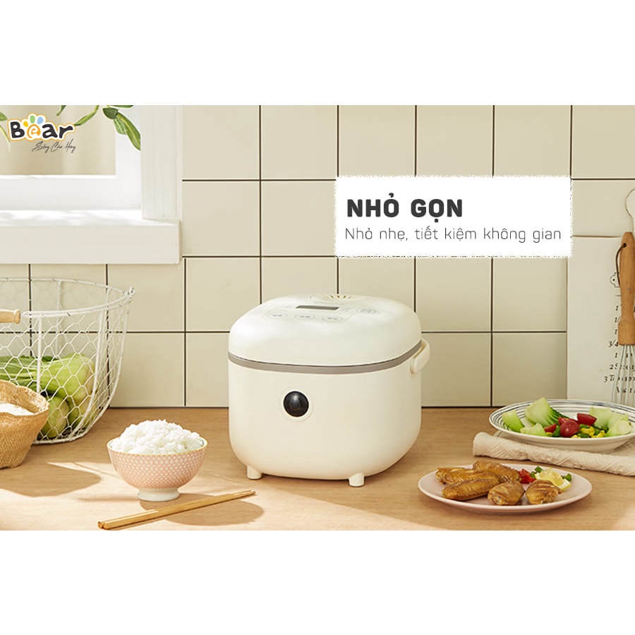 Nồi cơm điện thông minh Bear 2L gồm 8 chế độ nấu lõi nồi 5 lớp chống dính giữ nhiệt Gia dụng Bear Tuli Mart, BH 18 tháng