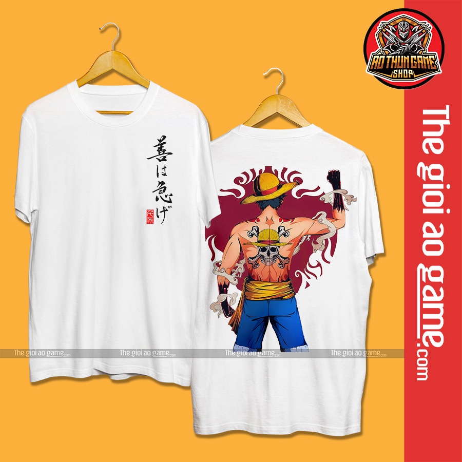 Áo thun Luffy Mẫu mới cực đẹp / Áo One Piece Đảo Hải Tặc 3D T-shirt white Monkey D Luffy ATT08 [AoThunGameVn]
