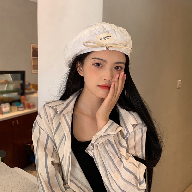 Mũ Beret Mỏng Nhẹ Màu Trơn Thời Trang Hàn Quốc Dành Cho Nữ