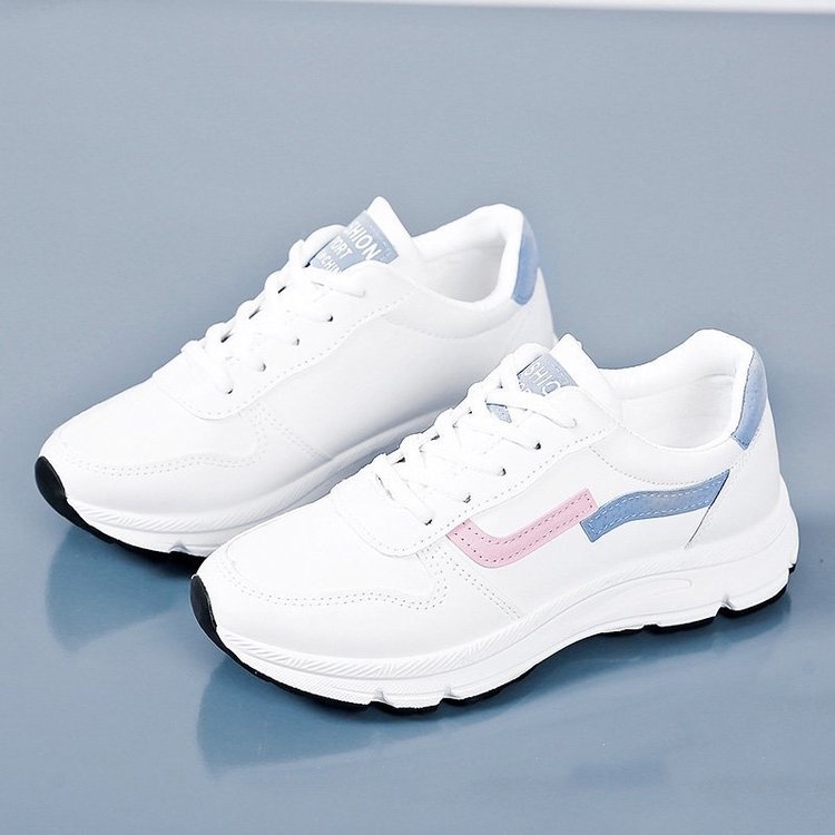 Kasut perempuan new Fashion Platform Sneakers Women Comfortable Women Casual Shoes Lightweight Lace-up Breathable Mesh Shoes