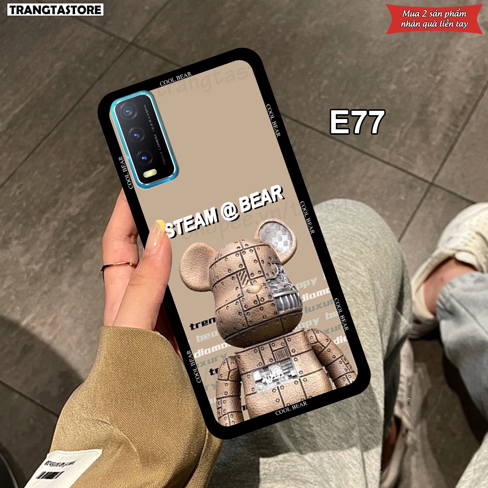 Ốp Vivo Y12s / Y20 / Y20s in hình gấu Bearbrick,Metal Style,Doremon siêu dễ thương chất lượng