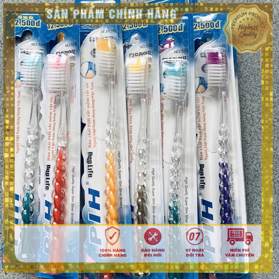 Bàn chải đánh răng PIH (thân trong) bàn chải lông mềm người lớn