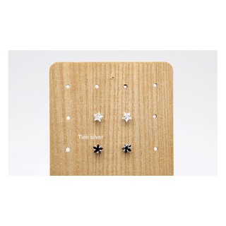 Khuyên tai bạc nữ TLEE sao đá sang trọng TLEE JEWELRY B0299