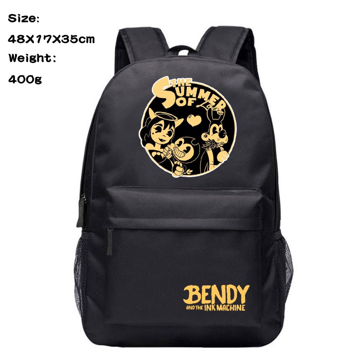 Bendy and Ink Machine Game 3D Multi-function Cartoon Pattern Casual Computer Bag Student Backpack Gifts