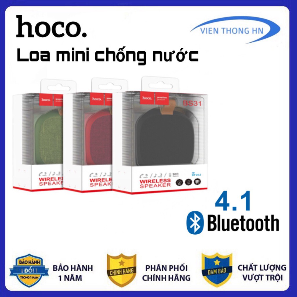 Loa bluetooth chống nước hoco bs31 - loa mini di động cầm tay có móc treo âm thanh chuẩn hoco bs31 - vienthonghn