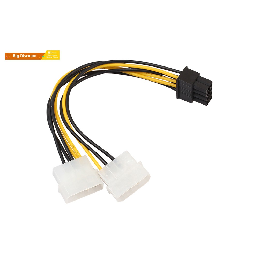 Dây Cáp Card Đồ Họa Chuyển Đổi 18cm 8 Pin (6 + 2) Pcie Sang Molex