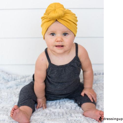 Mũ trùm đầu nhiều màu thiết kế gút búi dễ thương cho em bé