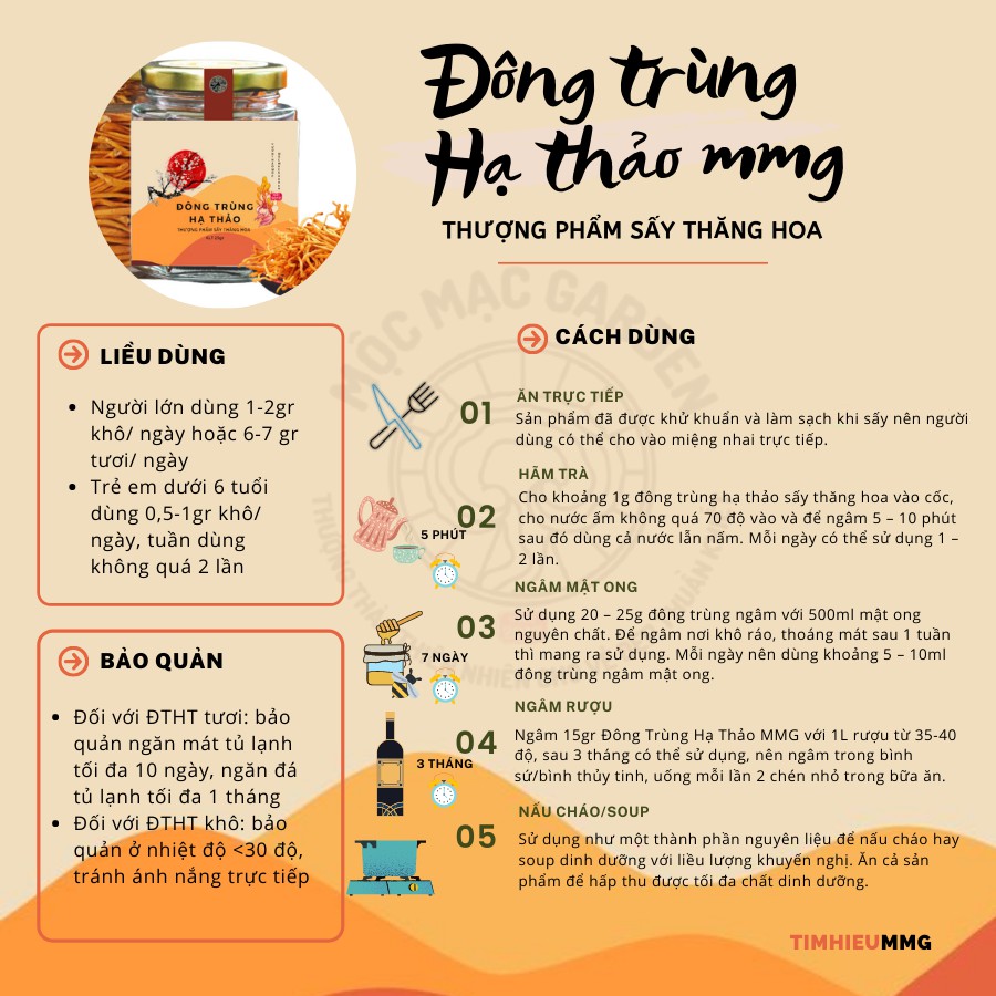 Đông Trùng Hạ Thảo Tươi MMG