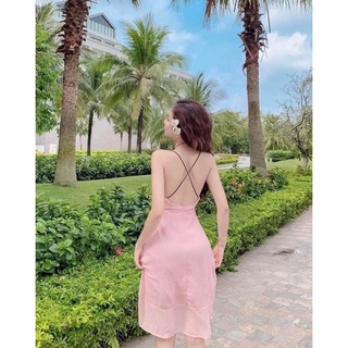 Đầm dây tròn đuôi cá chiffon