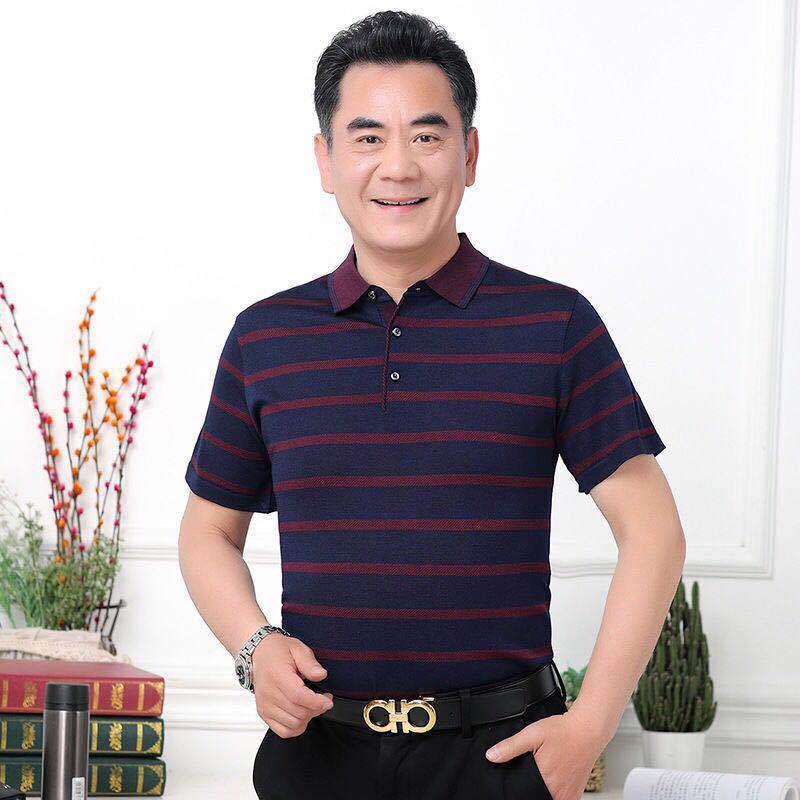 Áo Thun Polo Tay Ngắn Thời Trang Mùa Hè Dành Cho Nam Giới Độ Tuổi Trung Niên