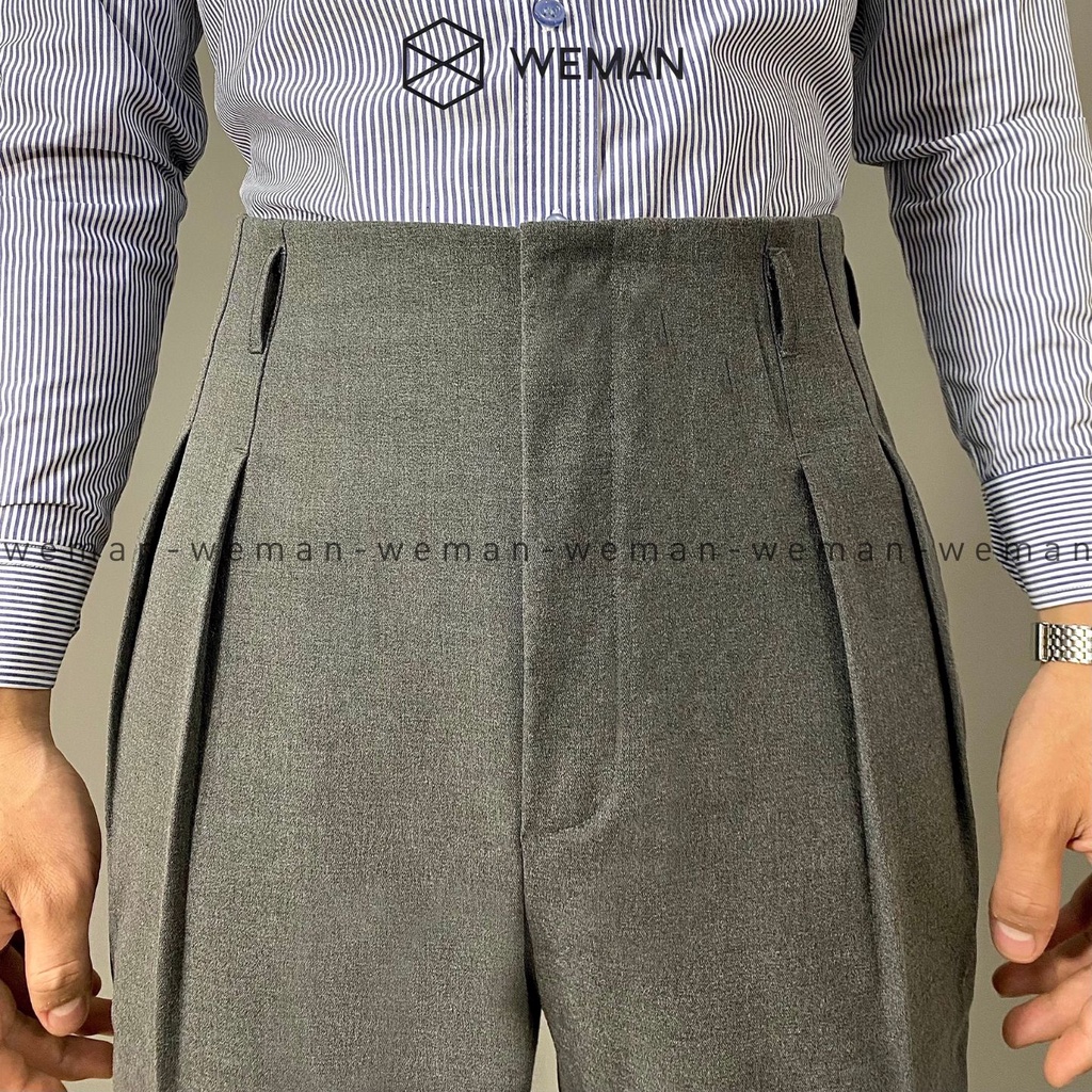 Quần Âu Nam, Quần Âu Nam Cạp Cao Hollywood, Thiết Kế Tinh Tế, Chất Liệu Cao Cấp Dáng Slim Fit WEMAN-HLW01