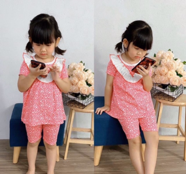 QUẦN ÁO TRẺ EM - ĐỒ BỘ HÈ tay ngắn CHO BÉ GÁI hàng BOZIP xuất xịn từ 8-24 kg MEBO24
