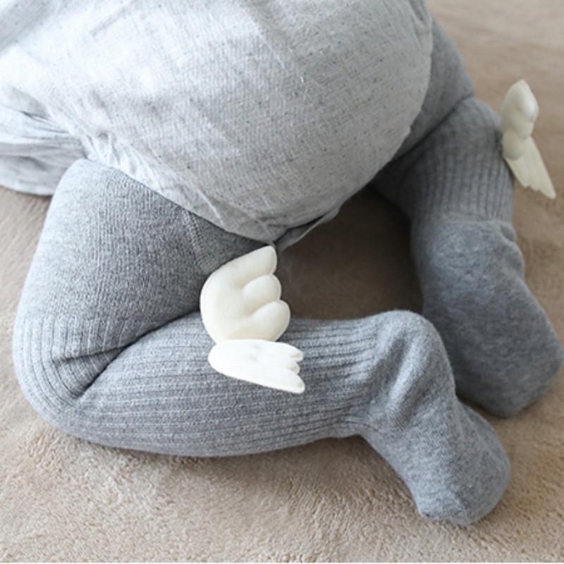 Quần tất chất liệu cotton đính cánh thiên thần đáng yêu cho bé gái