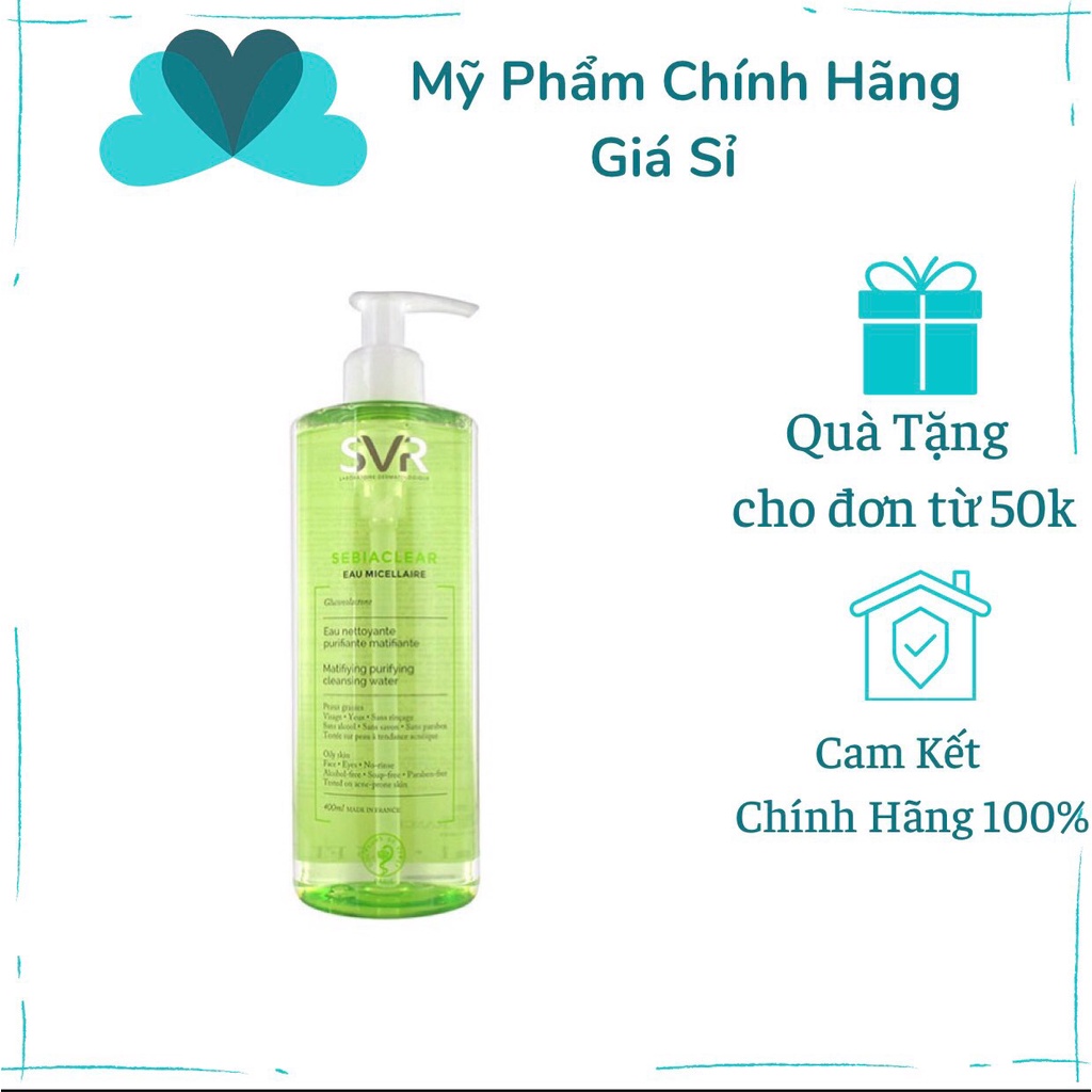 Nước Tẩy Trang SVR Micellar Giúp Loại Bỏ Dầu Cho Da 400ml Sebiaclear Eau Micellaire