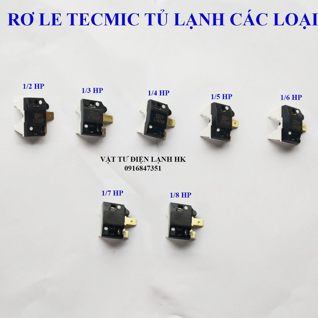 P Rơ le Tecmic Block Tủ Lạnh - Relay Tecmit bảo vệ máy nén - Termit Termic 47 6