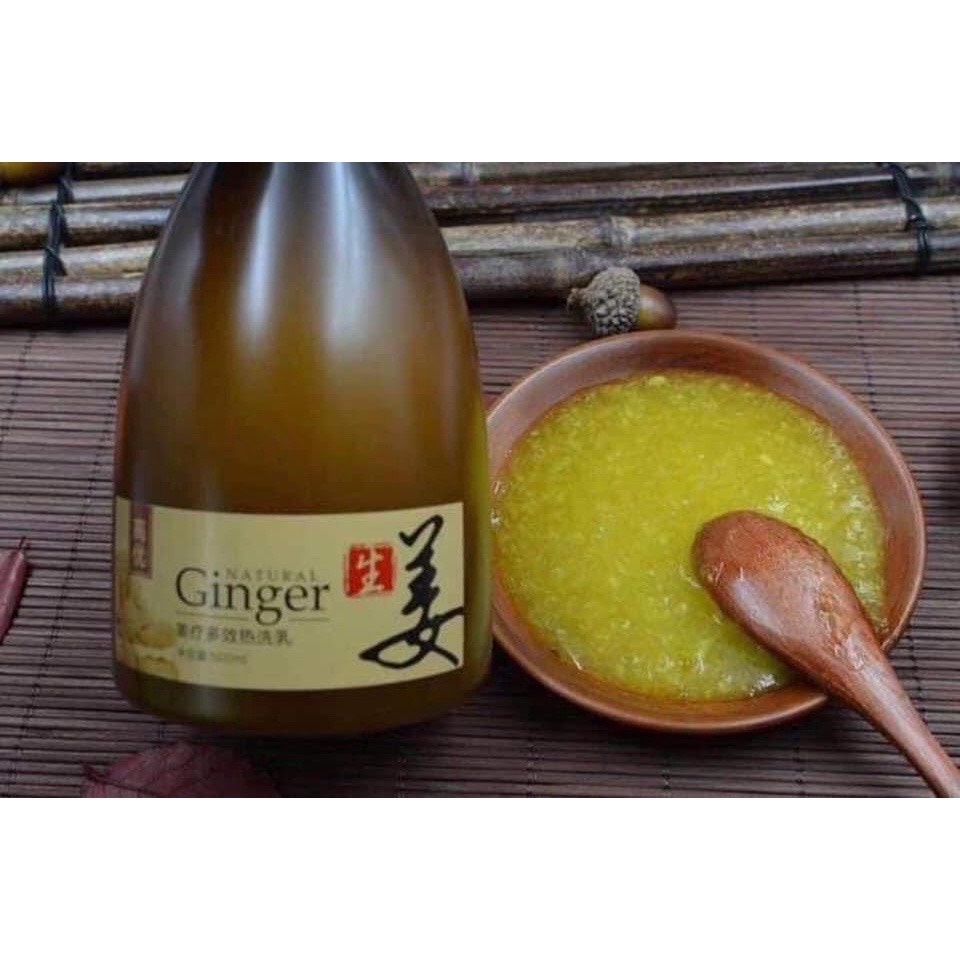 Cặp dầu gội Gừng Thiên nhiên Natural Ginger 500ml tinh chất gừng và hà thủ ô