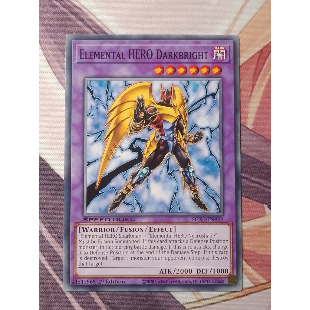 Thẻ Bài Yugioh: Elemental HERO Darkbright SGX1-ENA25