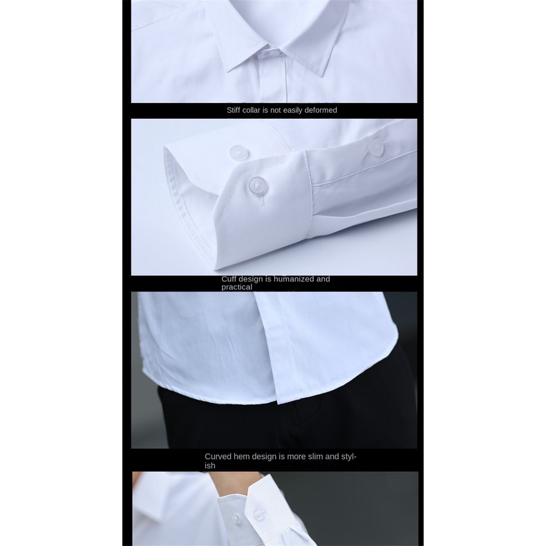 Áo Sơ Mi Trắng Dài Tay Phong Cách Doanh Nhân Nam Tính