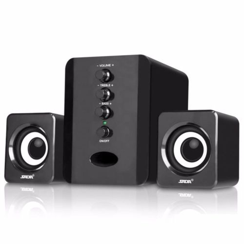 Bộ Loa Máy Tính USB KAW D202 Thiết Kế Mới Nhỏ Gọn Bass, Treble Âm Thanh Cực Trong