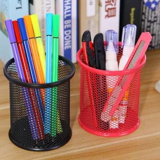 Giỏ lưới cắm bút để bàn bằng sắt 2 kiểu dáng