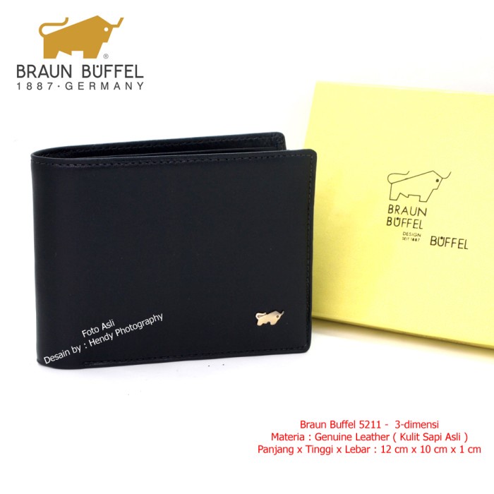 Ví da thật BRAUN BUFFEL TP5211 BLACK