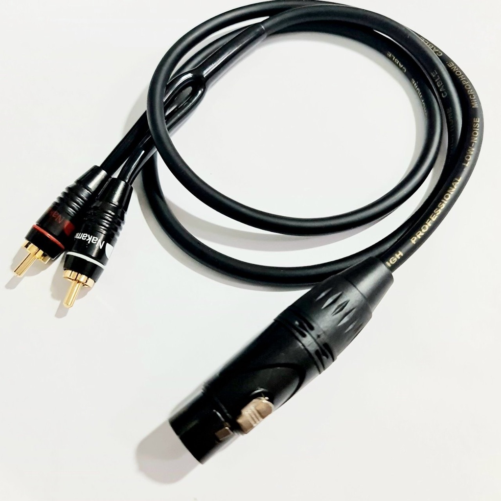 Dây Canon Cái ra 2 Av Bông Sen Rca jack AV Nakamichi cao cấp