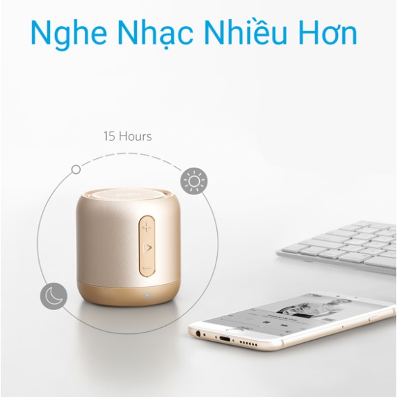 Loa Bluetooth Anker SoundCore Mini - A3101, loa di động bass mạnh mẽ, nghe nhạc, học tậ