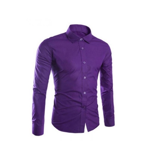 Áo sơ mi nam dài tay màu vàng vải cotton