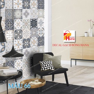 7 set 60x120cm decal gạch bông dán tường dán tủ dán kệ, trang trí phòng khách