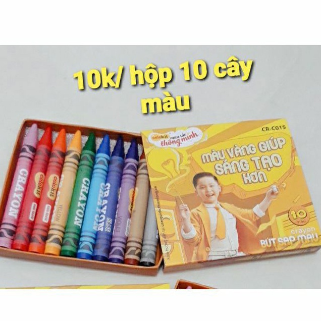Hộp 10 bút sáp tô màu cho bé