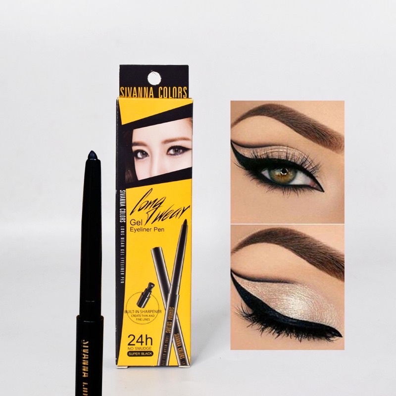 Chì Kẻ Mắt SIVANNA COLORS Long Wear Gel Eyeliner Pen